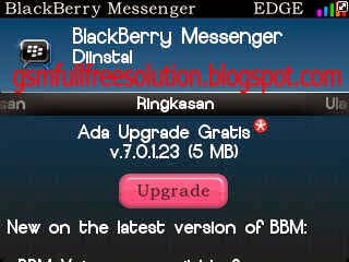 blackberry messenger version 7.0.1.23