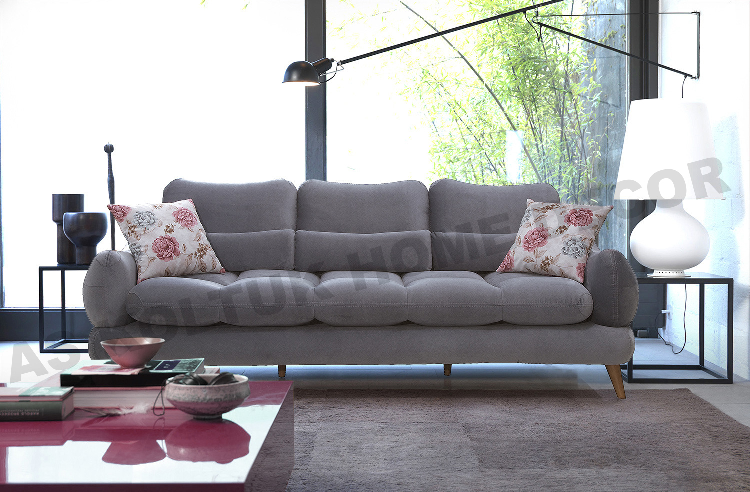 AS Koltuk Home Decor For Sale Gray, Light Purple and Floral Modern