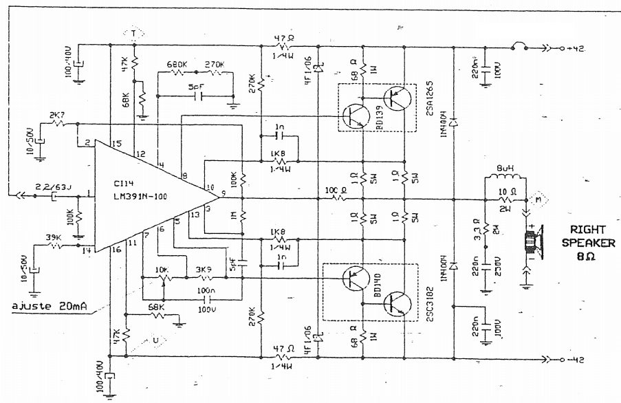 Schematic Diagrams: Stereo Amplifier Circuit Diagram using Power