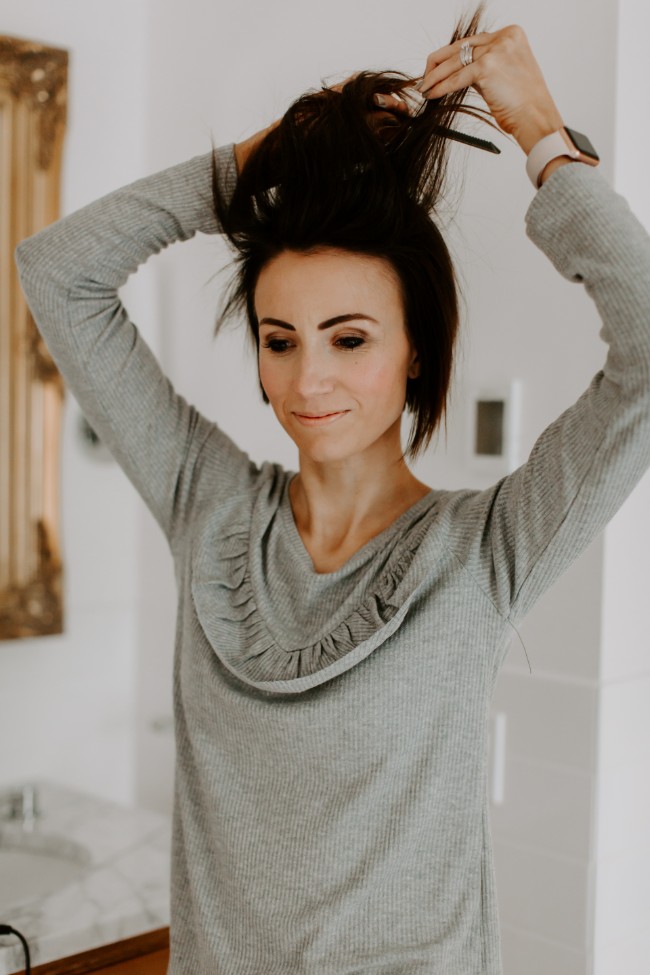 Half Top Knot Tutorial For Short Hair One Little Momma