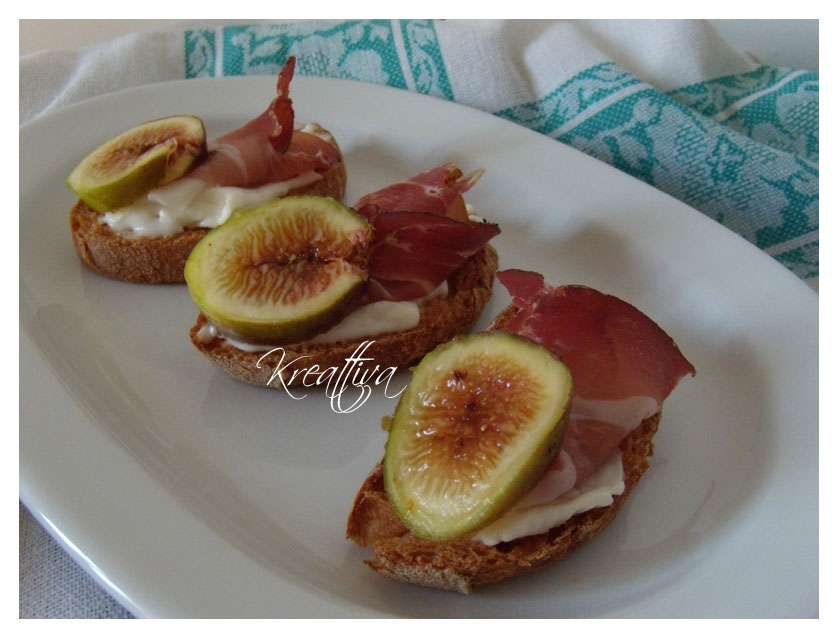 Bruschetta stracchino speck e fichi Kreattivablog