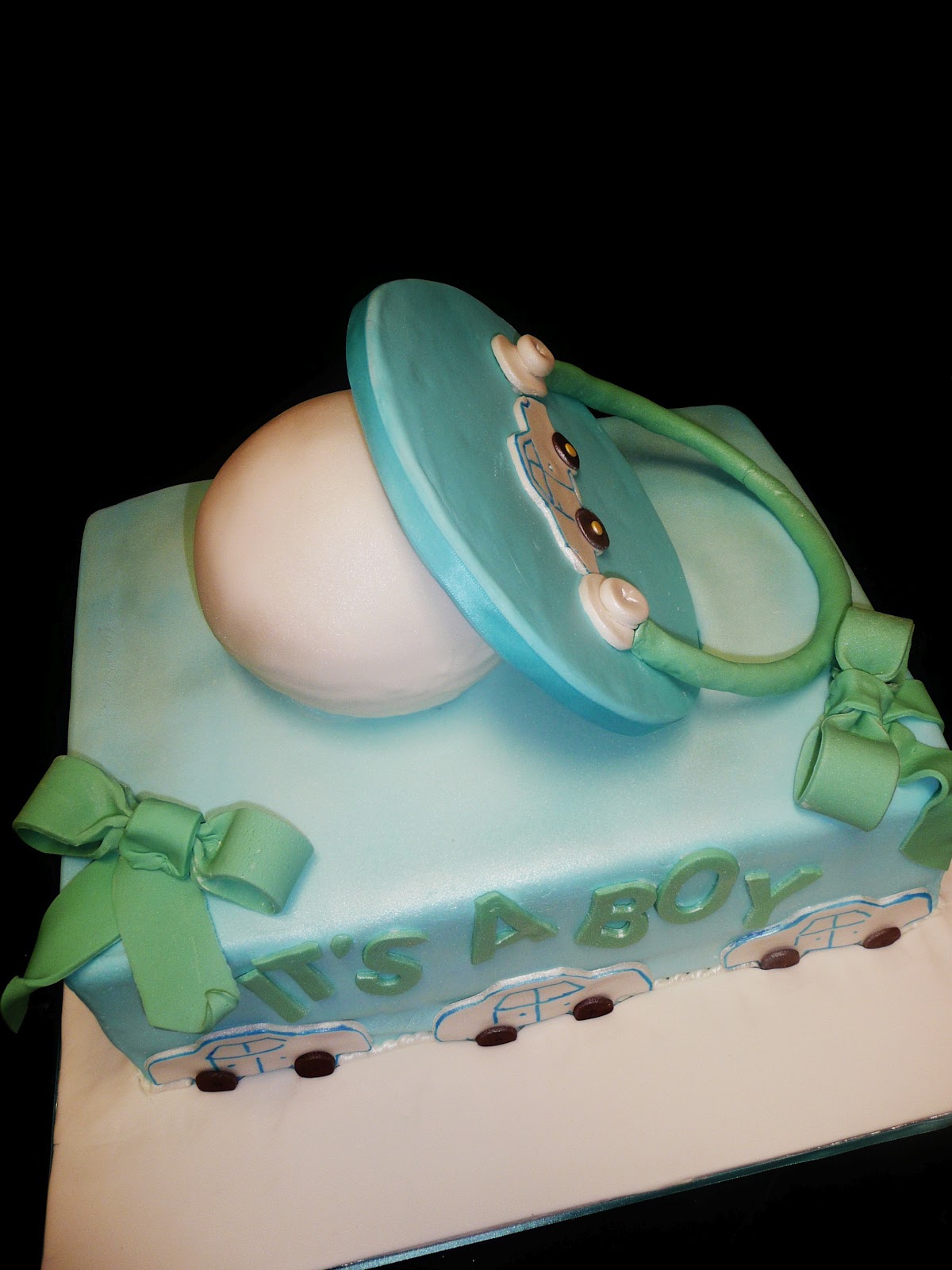 Baking with Roxana's Cakes Pacifier Cake "it's a Boy"