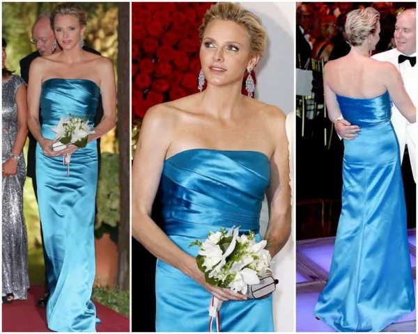 Princess Charlene in Patrice Papa Dress