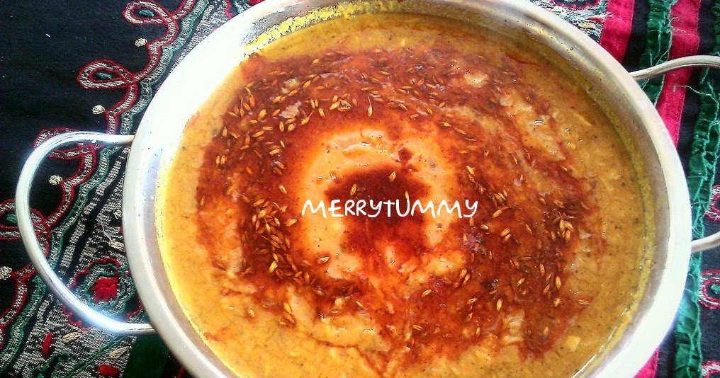 Merry Tummy: Daal Tadka In Microwave- Red Split Lentils In Microwave