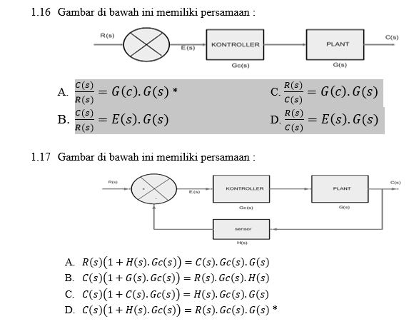 Pengetahuan Kumpulan Soal Dan Jawaban Teknik Kendali Part 1