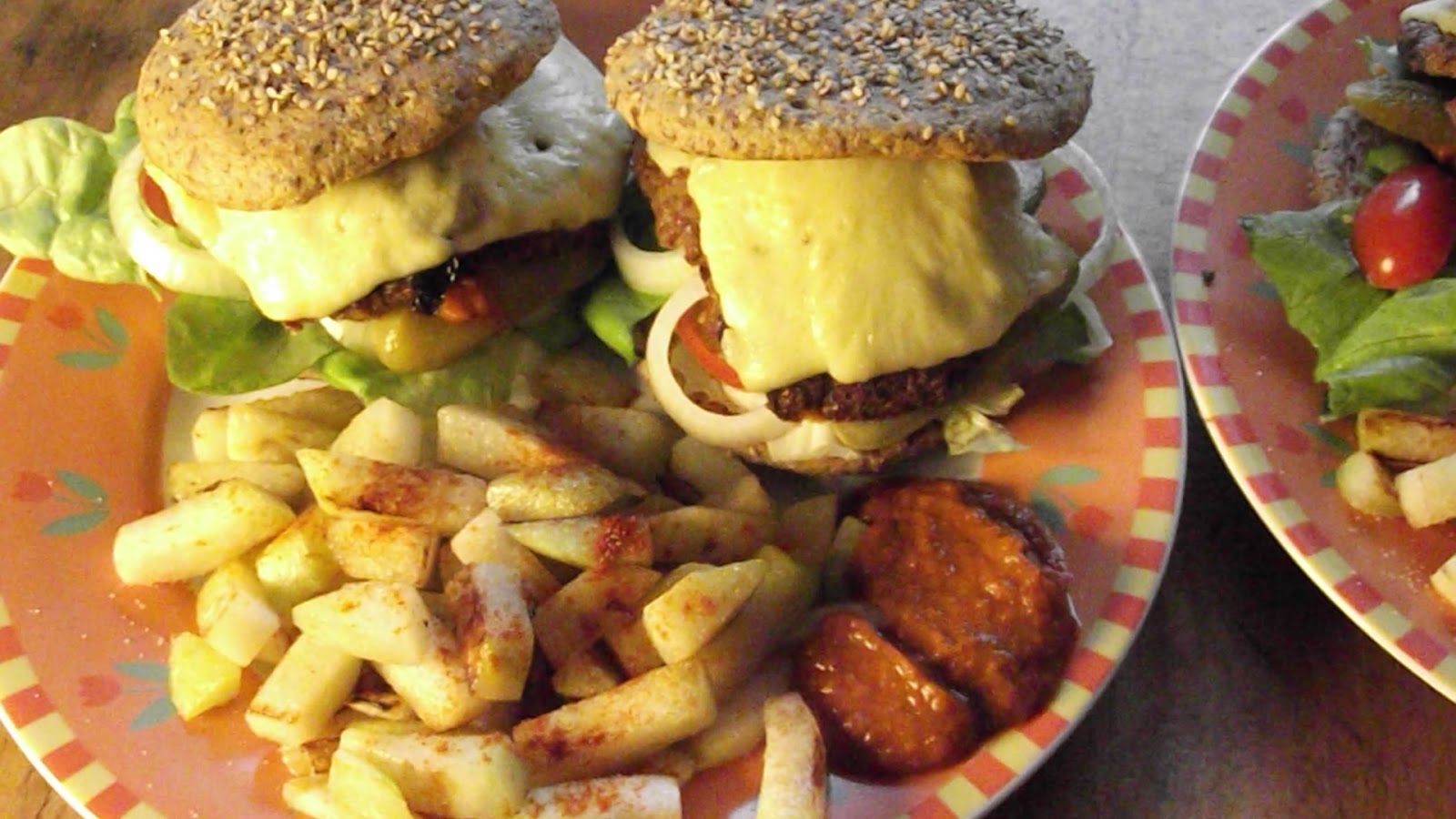 holistic health: Hamburger mit Kohlrabipommes