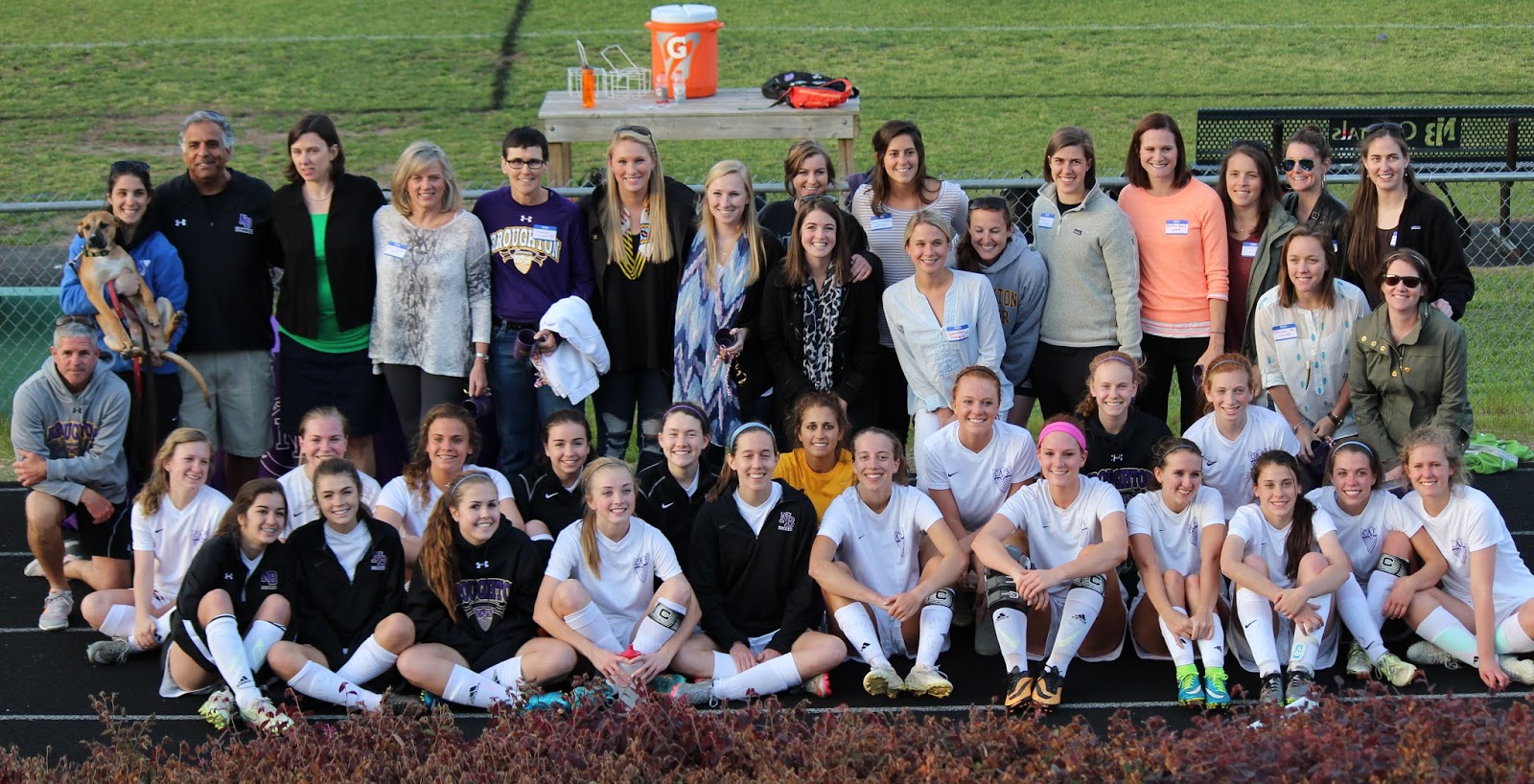 Lady Caps, past and present, on Alumni Night (click on photo to enlarge)