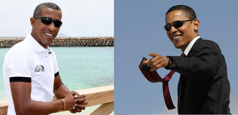 Trông Jose (trái) giống như anh em sinh đôi của cựu Tổng thống Mỹ Barack Obama (phải).