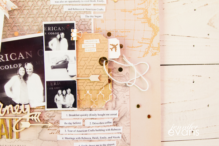 I stayed with the same color scheme to help the creative process. I wanted lots of texture in the same color pallet so I used tags, lace paper, wood veneer, screen ink, texture paste and stamping to get that look. by @createoften for @heidiswapp