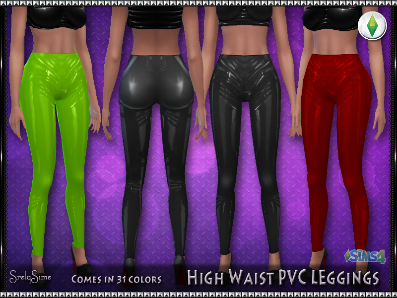 high waisted pvc leggings