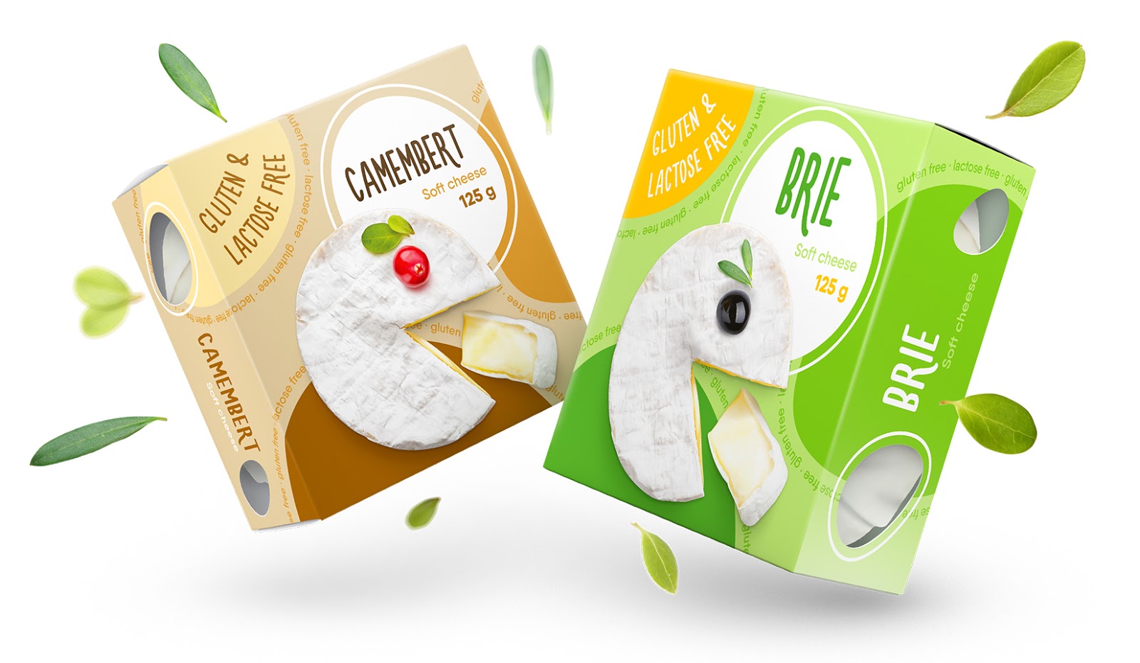 Brie and Camembert playful packaging for cheese Packaging Of The World