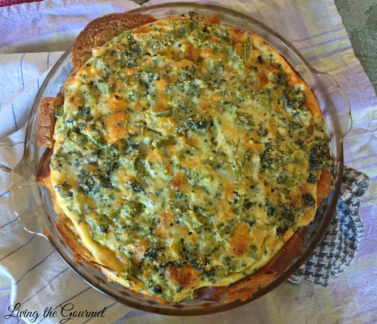 simple broccoli cheddar quiche
