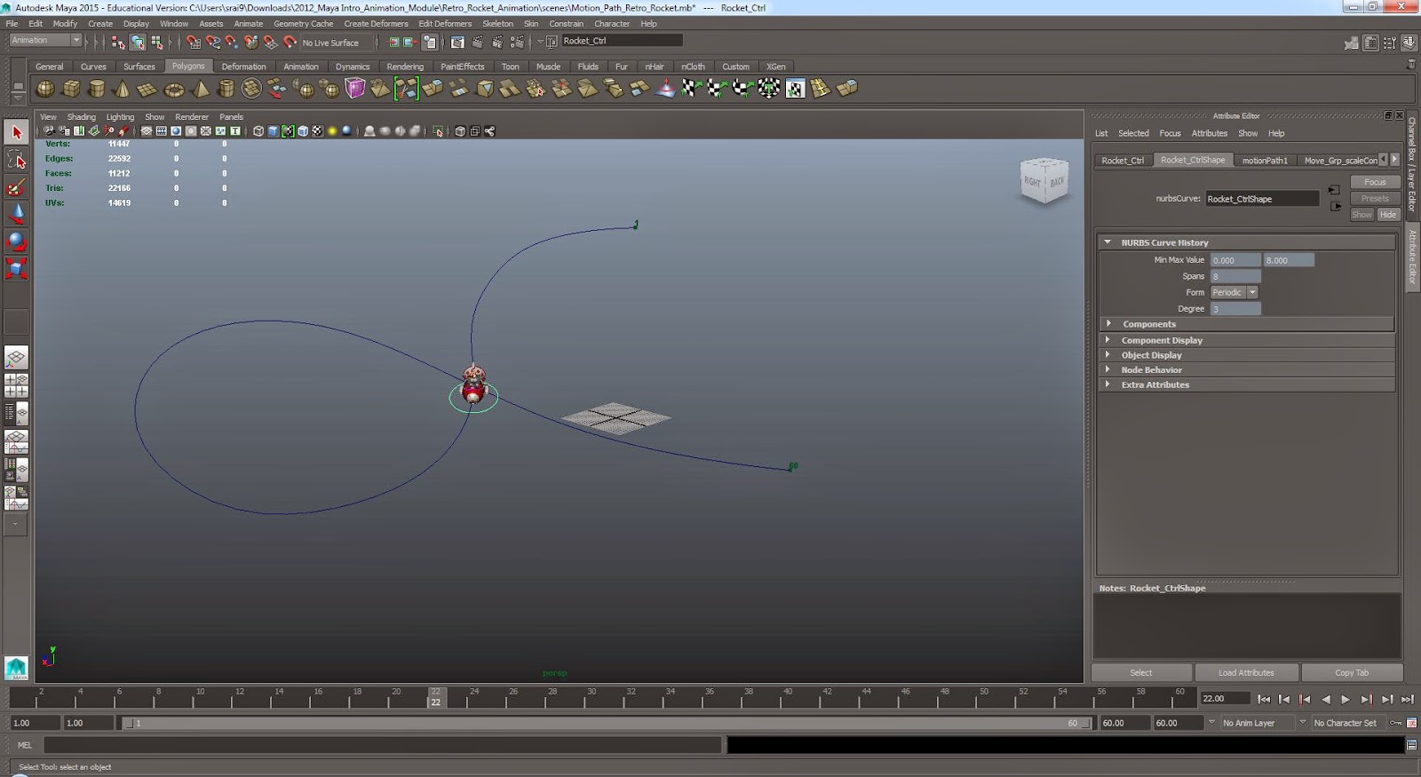SACHIN RAI COMPUTER ANIMATION ARTS UCA ROCHESTER Retro Rocket