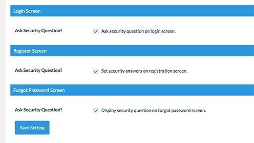 Security Questions to WordPress Login Screen