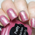 Nail art stamping floreale rosa