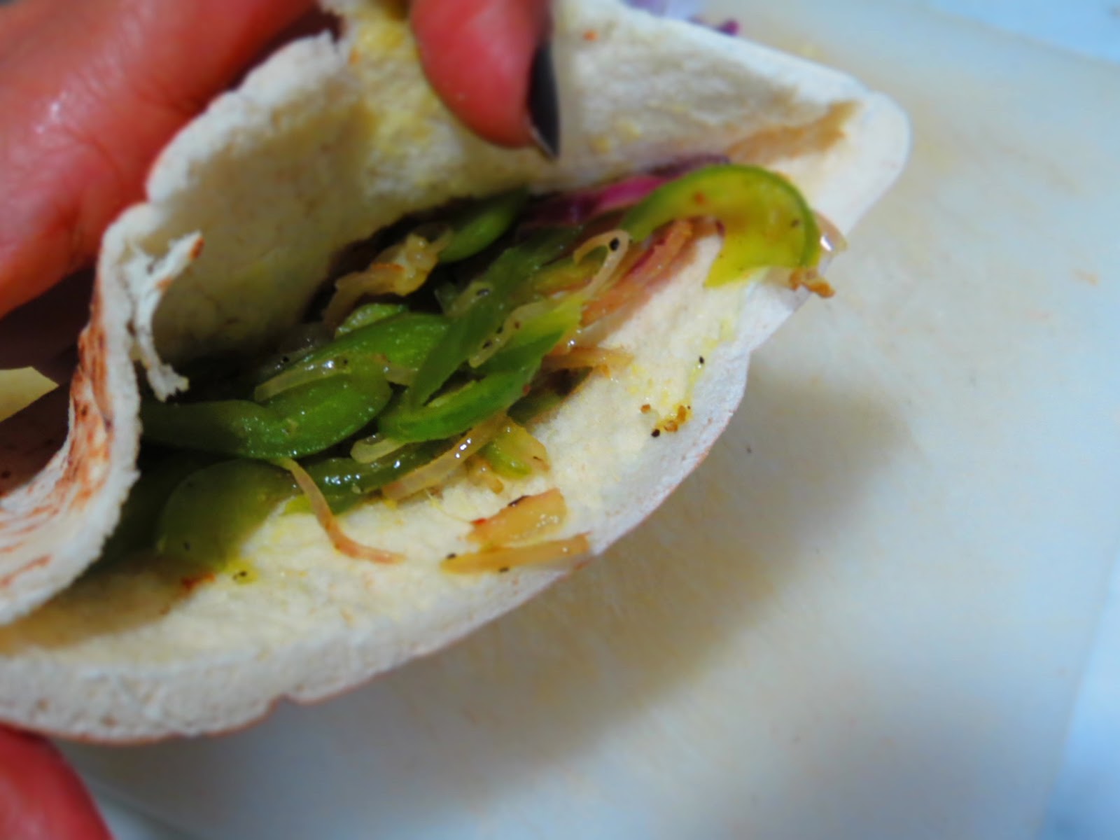 Mittu Cooking Love Yummy Breakfast Pita Sandwich Turkey Ham and Egg