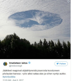 Παράξενες "δίνες" στον ουρανό της Φινλανδίας (ΦΩΤΟ)  