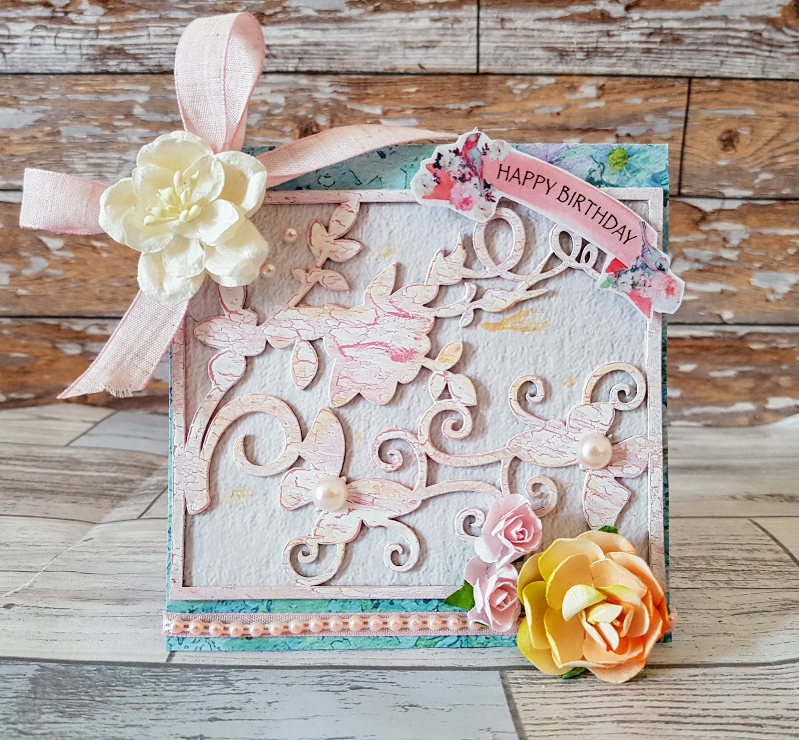 How To Create A Stunning Shabby Chic Card With Fabscraps Life in a Snapshot