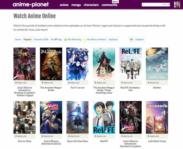 Anime-Planet Situs Streaming Anime - Anime-Planet