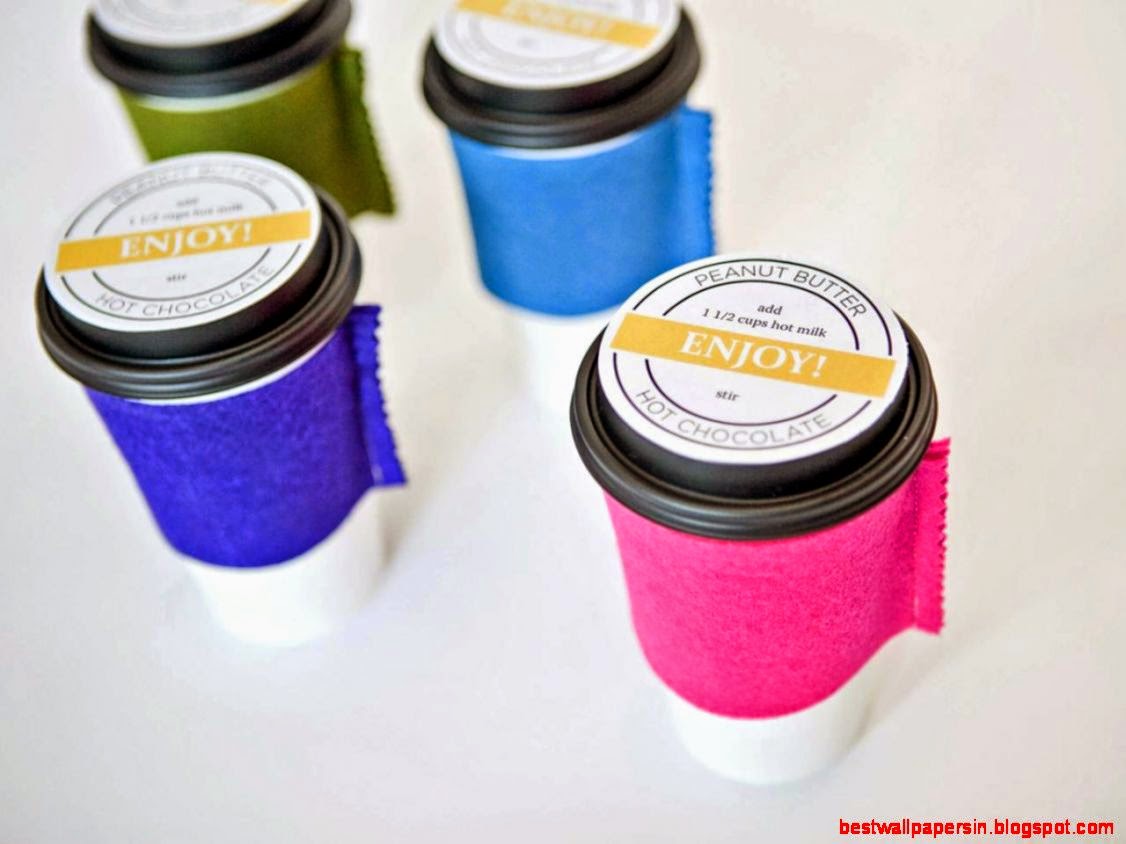 Create Hot Chocolate Favors With Felt Cup Covers  HGTV