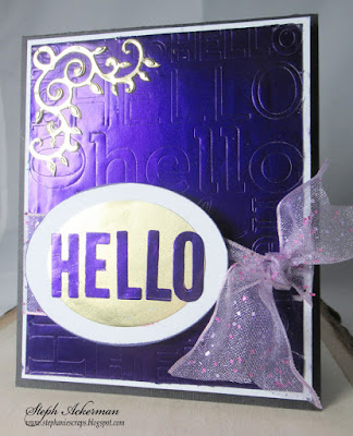 Hello Cards using Rinea Foiled Paper
