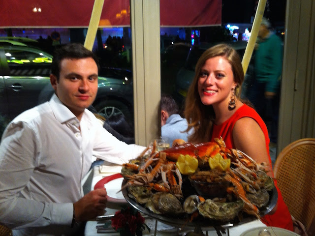 Seafood dinner in Trouville