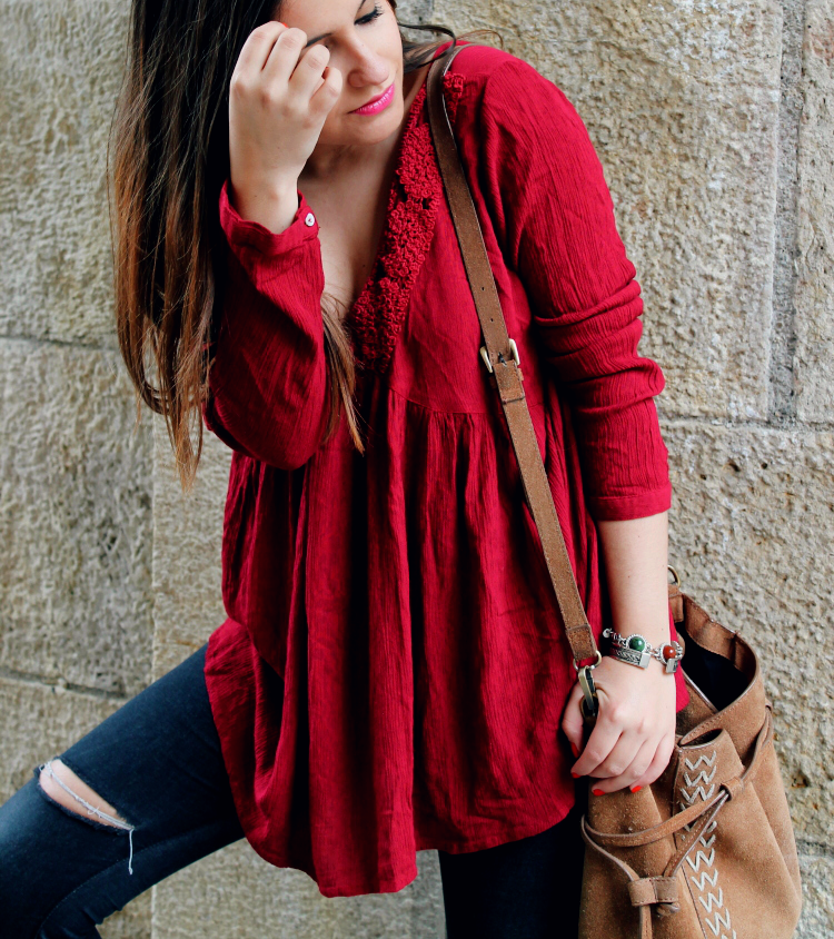 camiseta roja primark blogger moda leon