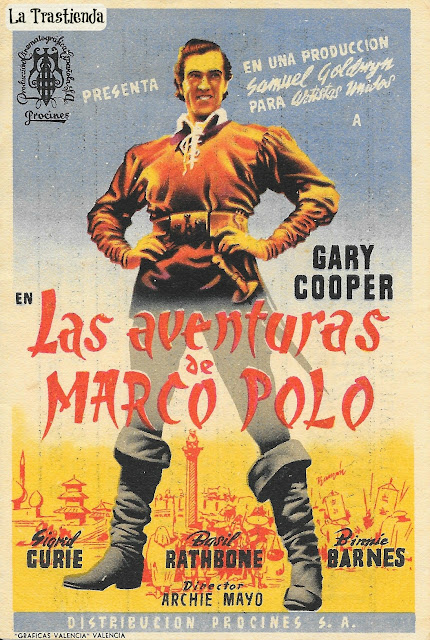 Programa de Cine - Las Aventuras de Marco Polo - Gary Cooper - Sigrid Curie - Lana Turner