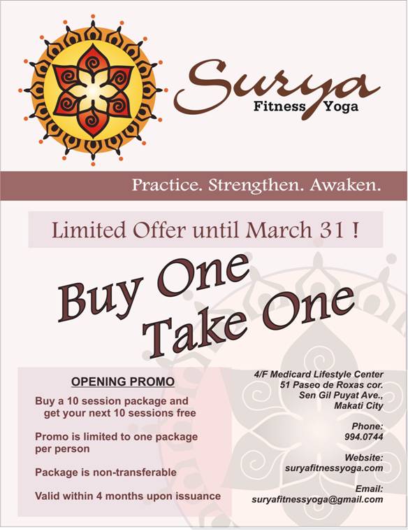 Buy One Take One Yoga Class Promo from Medicard MakiSALE