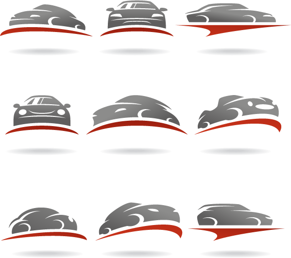 Logos de transporte autos - Vector