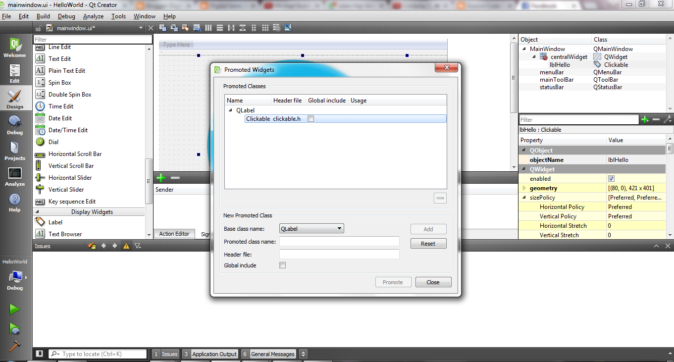 Digital Sains QLabel Clickable Pada QT Designer