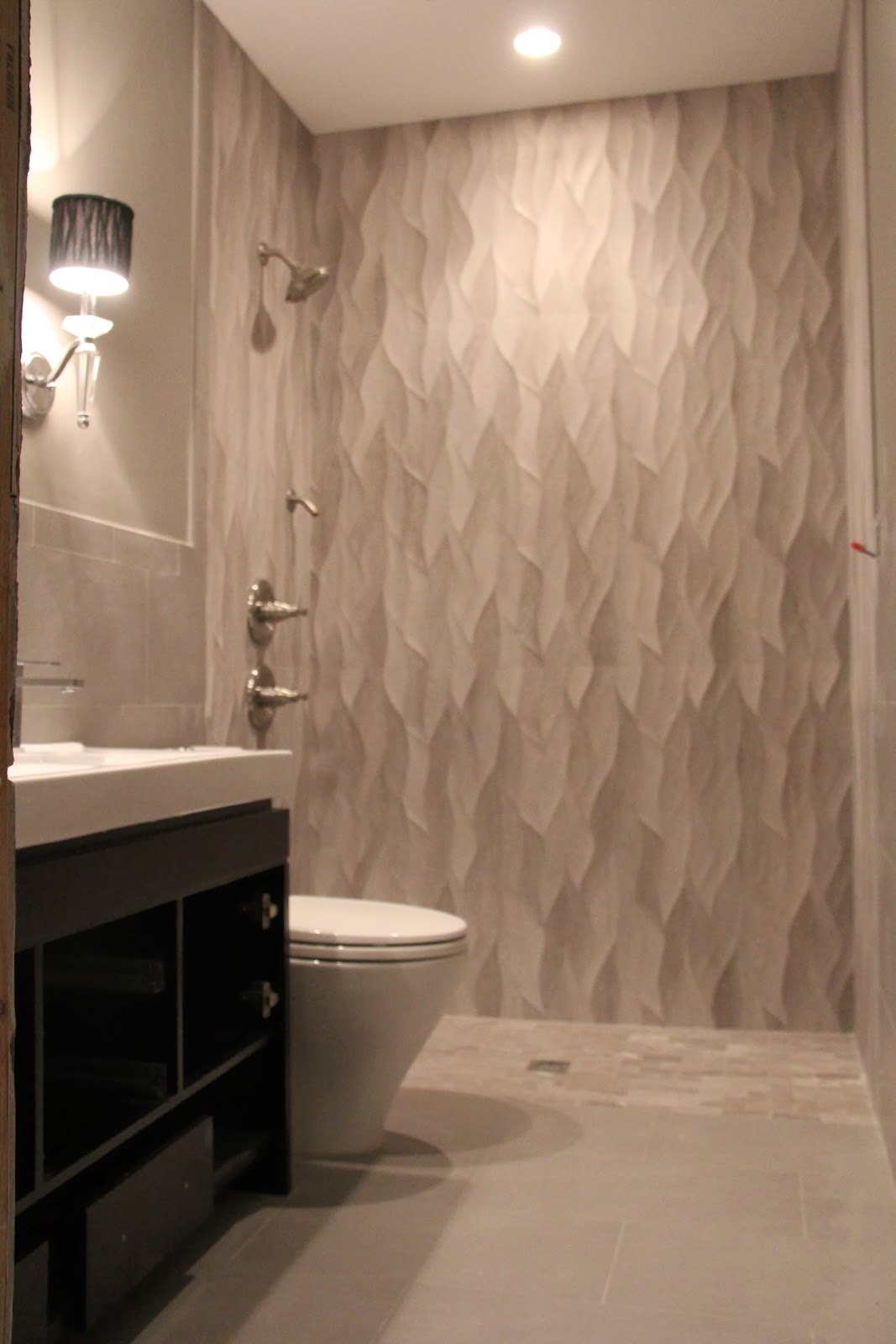 Wavy Tile Bathroom Gw77 Roccommunity Well Known Sheer Serendipity Completed Bathroom Renovation Bb14