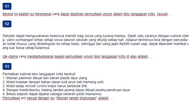 Contoh Soal Struktur Teks Tanggapan Kritis - Ruang Jawaban Soal