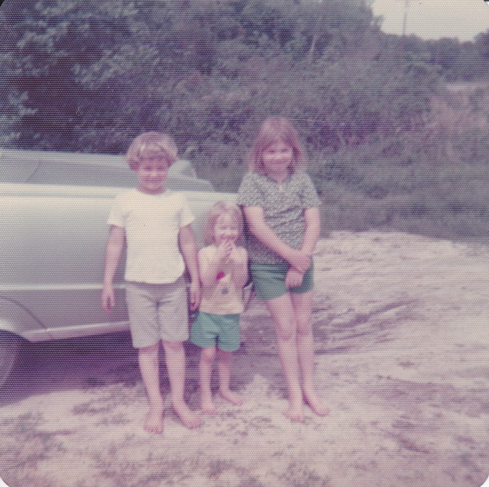 Barefoot young'uns!  My brother, cousin and me, 1975