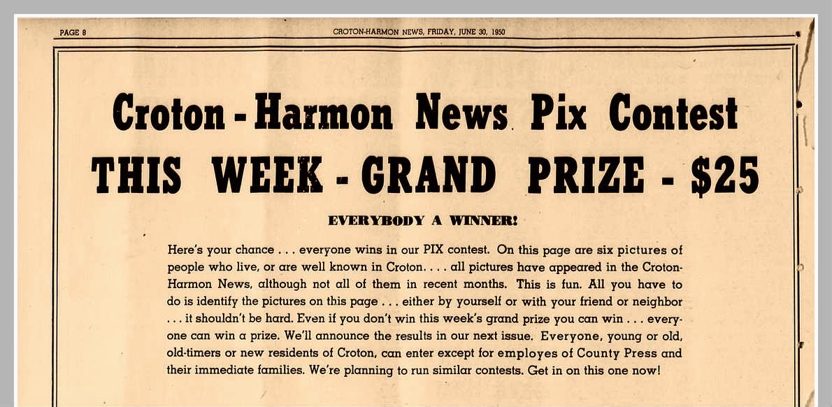 EverythingCroton SOME BITS AND PIECES, CROTON IN JUNE 1950