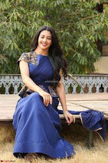 Daksha Nagarkar in Blue Anarkali Dress At Lakme Summer Resort January 2017 Pre Show Press Meet  (2)