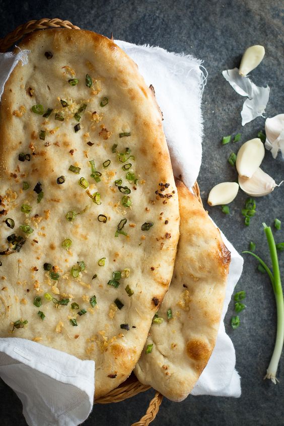 Homemade Garlic Naan Bread vegan recipe box