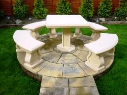 concrete garden benches are strong ~ Miscellaneous Garden