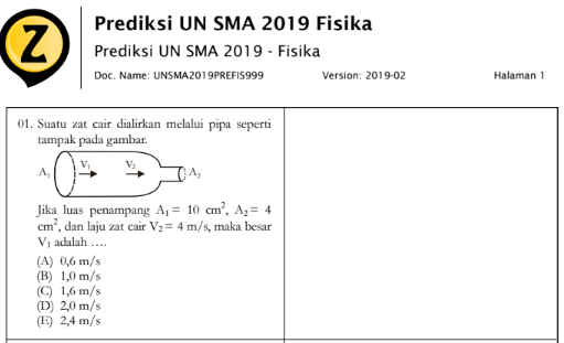 Kumpulan Ilmu Dan Pengetahuan Penting Contoh Soal Fisika Un Sma