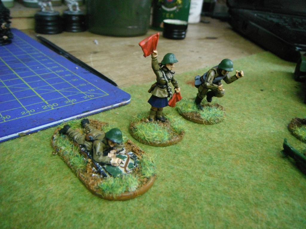 A figure painting therapy project. Completing the Bolt Action Soviets.