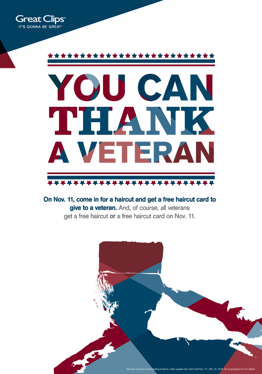 5 Simple Ways to Thank a Veteran {+ Great Clips Veterans Day FREE