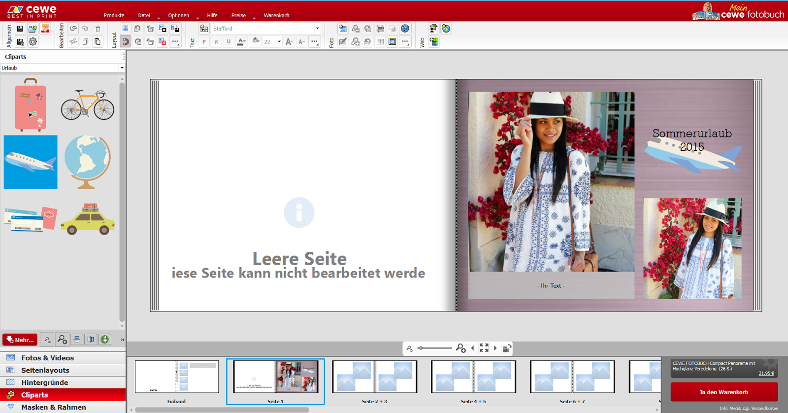 Cewe Fotobuch Hintergrund