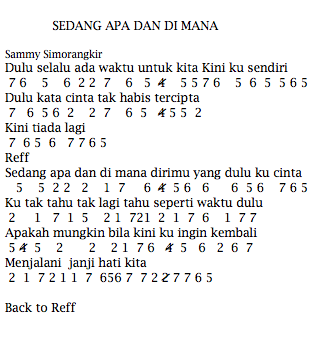 Dan sedang lyrics apa dimana / Lirik