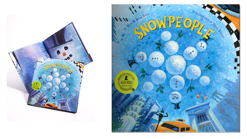 Children's book: Snowpeople. Illustrator. Acrylic Paint