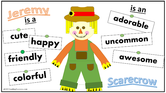 Reading2success: Adjectives - Describing Words of Jeremy Scarecrow