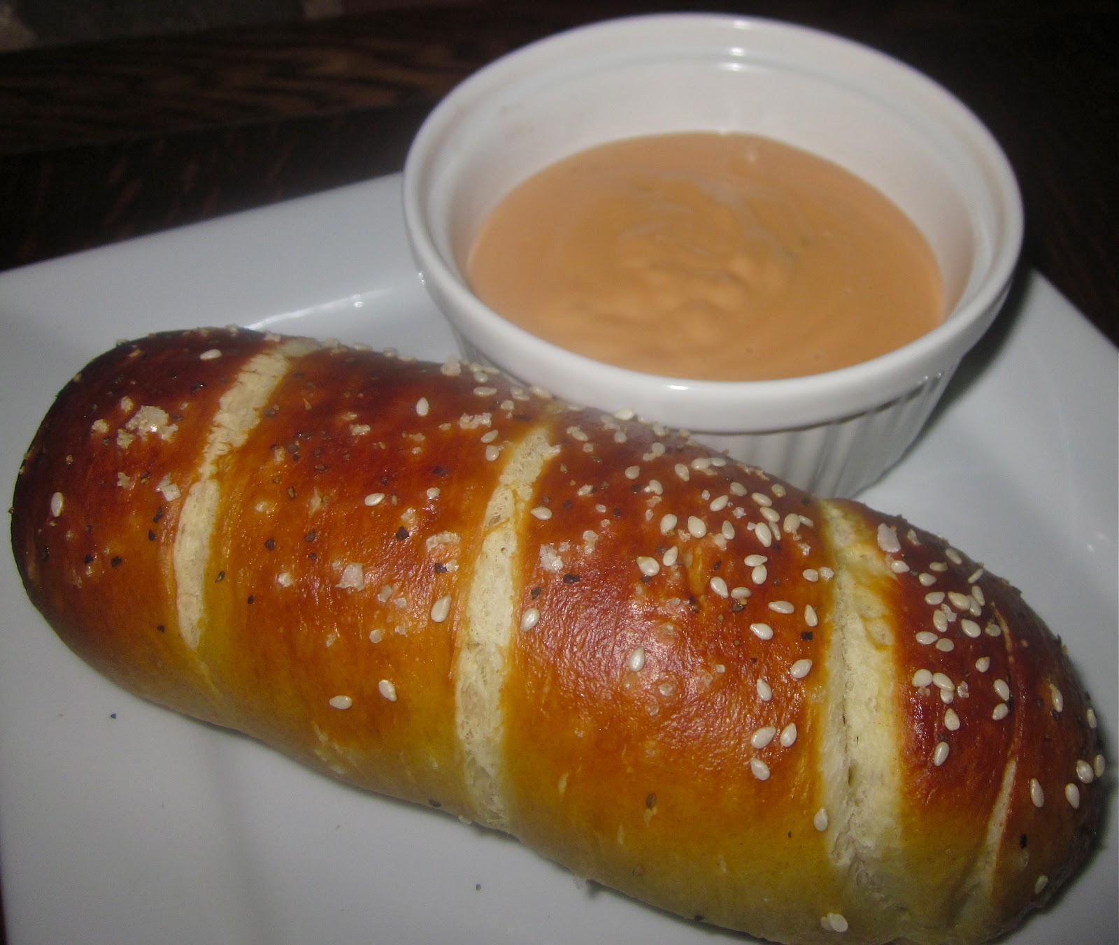 Haute + Heirloom Pretzel Wrapped Sausages with JalapenoBeerCheddar