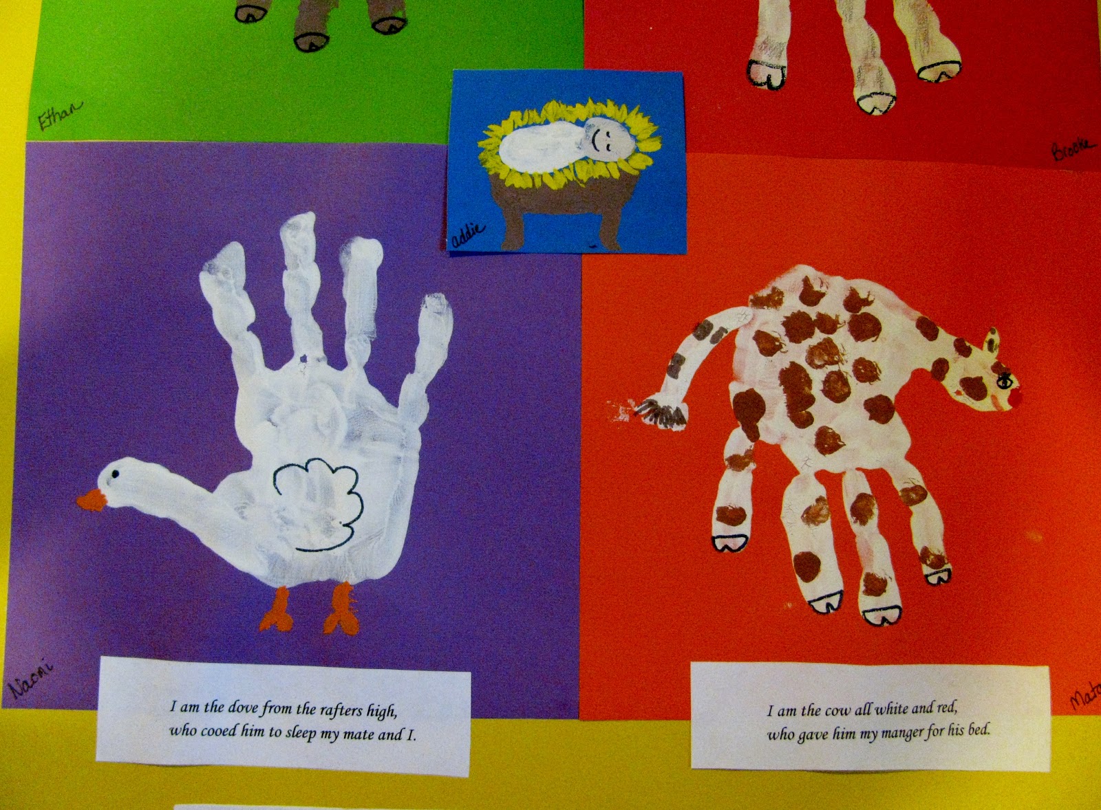 See what we did today: The Friendly Beasts Handprints