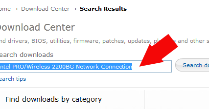 intel corporation pro/wireless 2200bg calexico2 network connection
