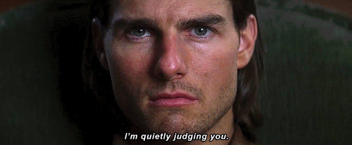 Tom Cruise Judging Reaction Gif