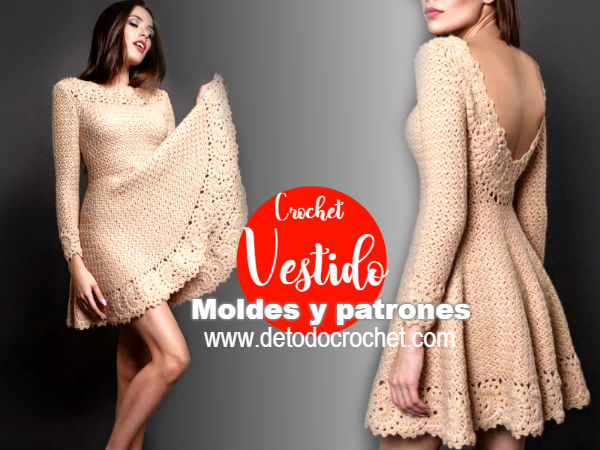 terrorista preferir Una buena amiga Vestido Crochet Falda Campana / DIY